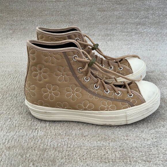 Converse All Star Lift Quilted High Top Platform Sneakers Shoes 10.5 - Picture 4 of 10